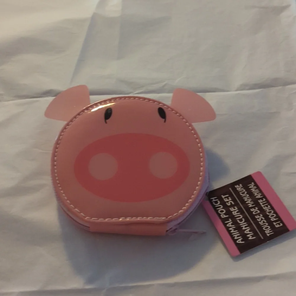 Animal Pouch Manicure Set. Little Pig New SALE